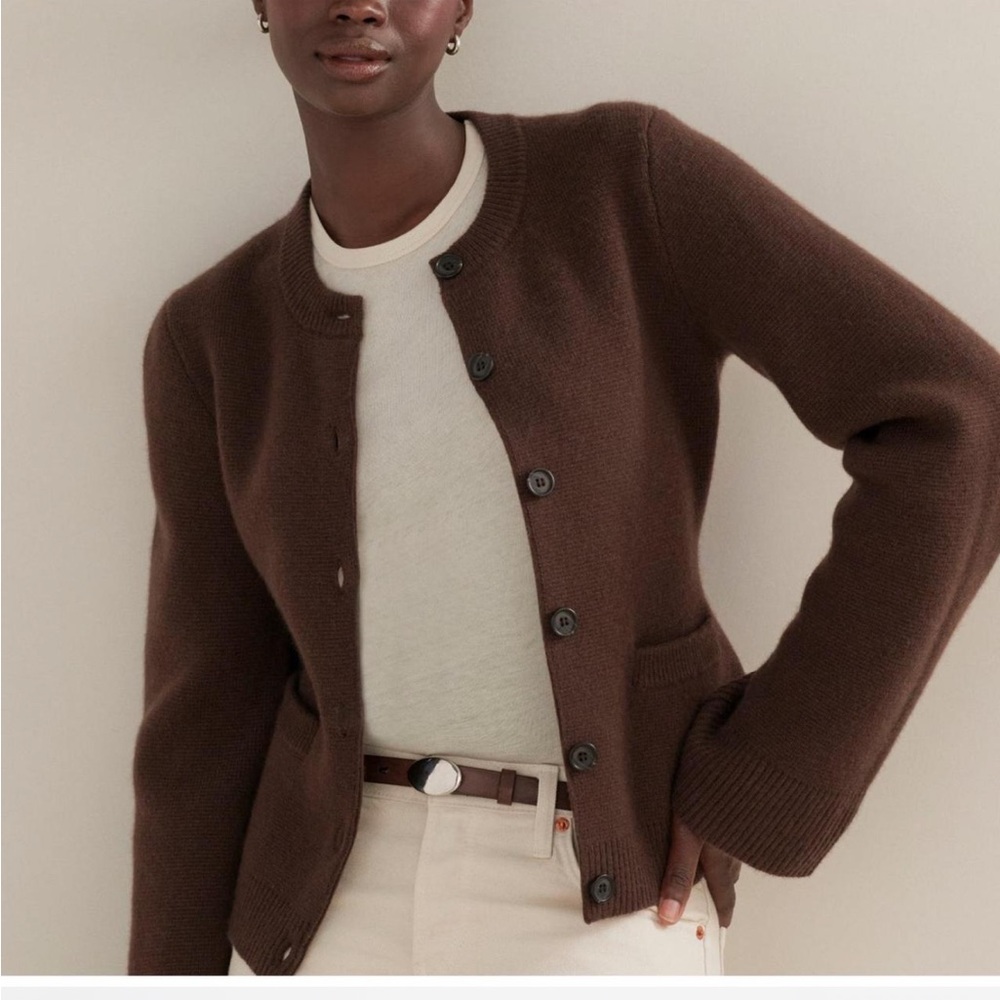 Jenni Kayne Cooper Cardigan in Brown. Small